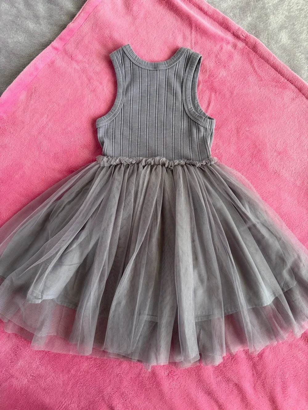 Cotton On Gray Tulle Tank Dress